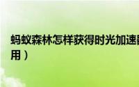 蚂蚁森林怎样获得时光加速器（蚂蚁森林时光加速器如何使用）