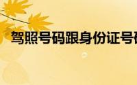 驾照号码跟身份证号码一样吗（驾照号码）