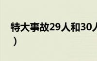 特大事故29人和30人的区别（特大事故标准）