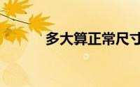 多大算正常尺寸（多大算妇女）