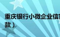 重庆银行小微企业信贷中心（重庆银行小额贷款）