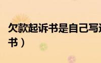 欠款起诉书是自己写还是找律师写（欠款起诉书）