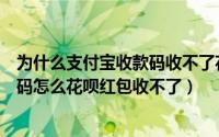 为什么支付宝收款码收不了花呗红包（我的支付宝商家收款码怎么花呗红包收不了）