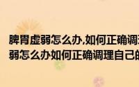 脾胃虚弱怎么办,如何正确调理自己的脾胃功能障碍（脾胃虚弱怎么办如何正确调理自己的脾胃功能）