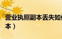 营业执照副本丢失如何网上公示（营业执照副本）
