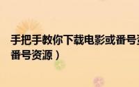 手把手教你下载电影或番号资源库（手把手教你下载电影或番号资源）