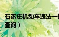 石家庄机动车违法一键拍（石家庄机动车违章查询）