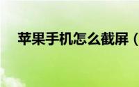 苹果手机怎么截屏（苹果手机怎么截屏）