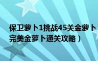 保卫萝卜1挑战45关金萝卜（【保卫萝卜】挑战图 第45关 完美金萝卜通关攻略）