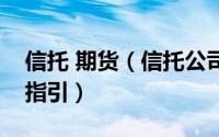 信托 期货（信托公司参与股指期货交易业务指引）