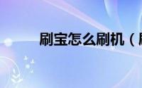 刷宝怎么刷机（刷宝怎么刷元宝）