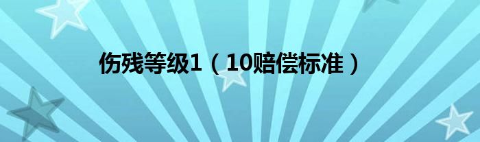 伤残等级1（10赔偿标准）