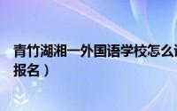 青竹湖湘一外国语学校怎么读（青竹湖湘一外国语学校怎么报名）