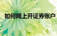 如何网上开证券账户（如何网上开店赚钱）