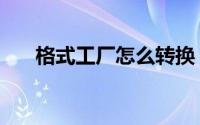格式工厂怎么转换（格式工厂怎么用）