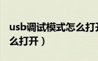 usb调试模式怎么打开vivo（usb调试模式怎么打开）