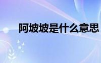 阿坡坡是什么意思（app是什么意思）