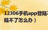 12306手机app登陆不了（12306手机app登陆不了怎么办）
