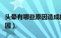 头晕有哪些原因造成的（造成头晕有哪一些原因）