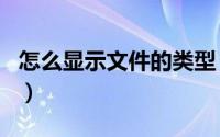 怎么显示文件的类型（怎么显示文件的扩展名）
