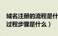 域名注册的流程是什么?（自己怎么注册域名过程步骤是什么）