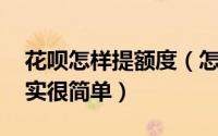花呗怎样提额度（怎么提升花呗额度,提额其实很简单）