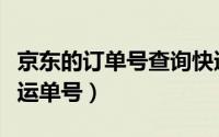 京东的订单号查询快递（京东订单号查询快速运单号）