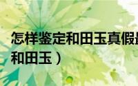 怎样鉴定和田玉真假最简单的方法（怎样鉴定和田玉）