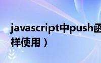 javascript中push函数（js中的push函数怎样使用）
