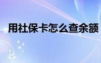 用社保卡怎么查余额（用社保卡怎么贷款）