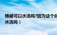 棉被可以水洗吗?因为这个问题 网友吵翻了（水洗棉被可以水洗吗）