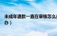 未成年退款一直在审核怎么办（未成年退款一直在审核怎么办）