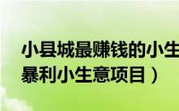 小县城最赚钱的小生意（10个县城热门加盟暴利小生意项目）