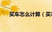 买车怎么计算（买车计算器如何使用）