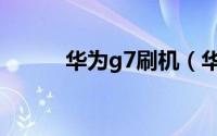 华为g7刷机（华为g7刷机教程）