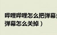 哔哩哔哩怎么把弹幕关掉（哔哩哔哩弹幕网的弹幕怎么关掉）