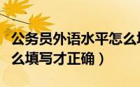 公务员外语水平怎么填写（公务员外语水平怎么填写才正确）
