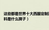 这些都是世界十大西服定制面料品牌（世界顶级男装西服面料是什么牌子）