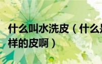 什么叫水洗皮（什么是水洗皮呀水洗皮是什么样的皮啊）