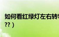 如何看红绿灯左右转弯和掉头（如何看红绿灯??）