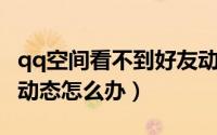 qq空间看不到好友动态（QQ空间看不到好友动态怎么办）