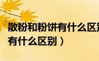 散粉和粉饼有什么区别该怎么选（散粉和粉饼有什么区别）