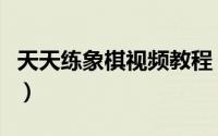 天天练象棋视频教程（天天象棋初步入门教程）