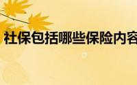 社保包括哪些保险内容（社保包括哪些保险）