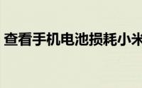 查看手机电池损耗小米（查看手机电池损耗）
