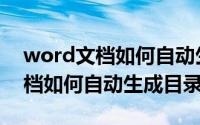 word文档如何自动生成图表清单（word文档如何自动生成目录）
