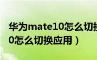 华为mate10怎么切换移动网络（华为mate10怎么切换应用）