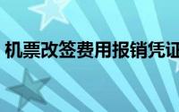机票改签费用报销凭证图片（机票改签费用）