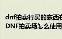 dnf拍卖行买的东西在哪里（DNF怎么卖东西DNF拍卖场怎么使用）