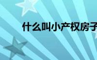 什么叫小产权房子（什么叫小产权）